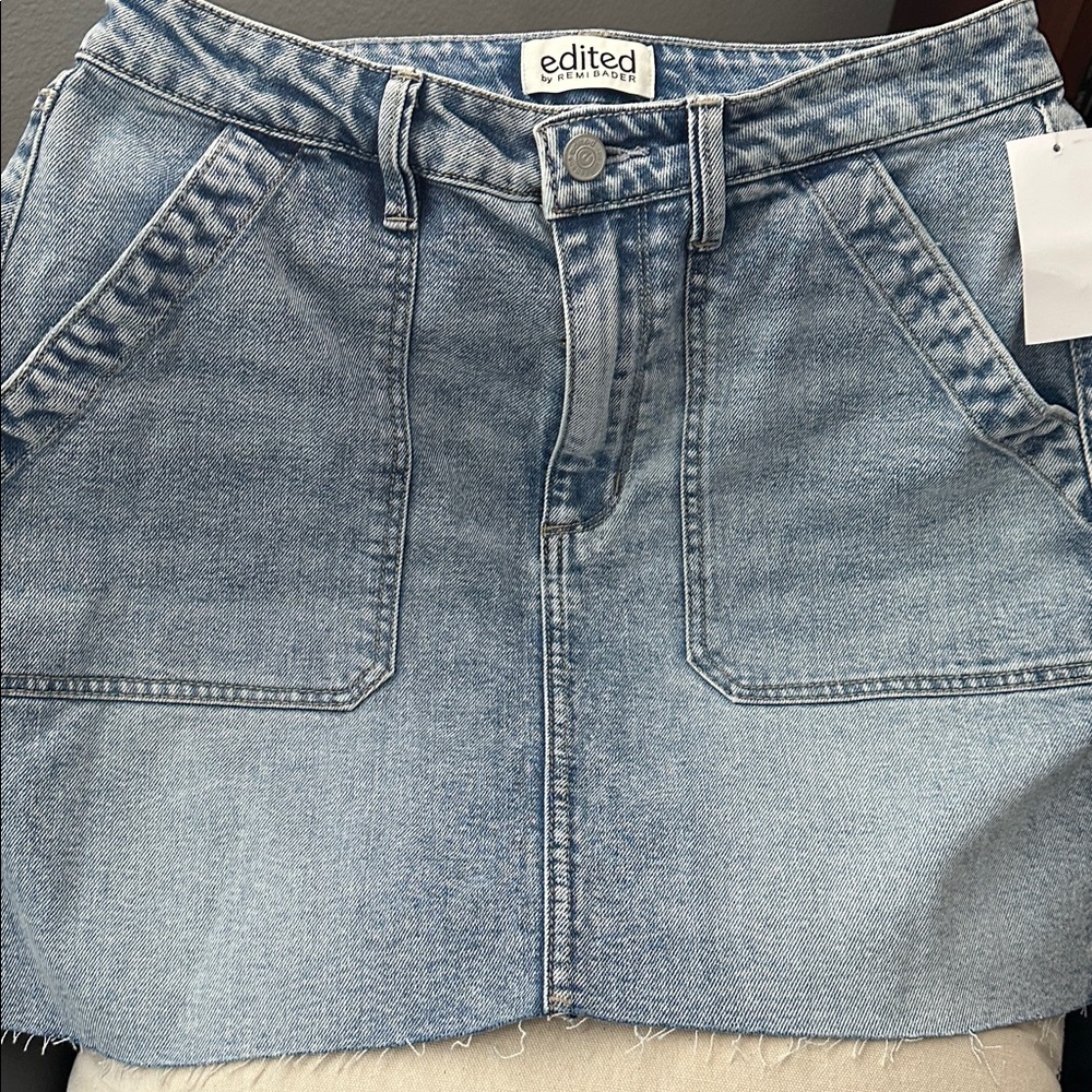 Edited Blue Denim Skirt